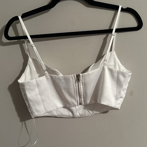 White Princess Polly Crop Top - Picture 2 of 2